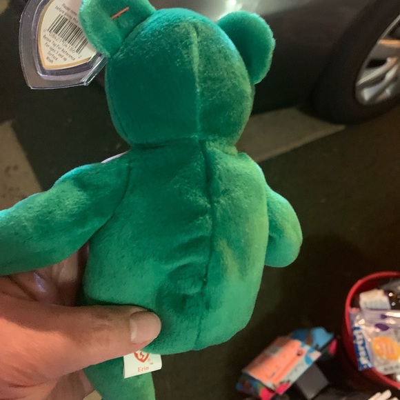 TY Green Shamrock Teddy Bear Plush Toy - Picture 4 of 9